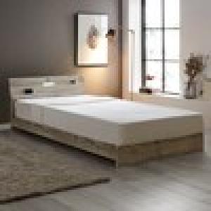 ライト&コンセント付きローベッド<シングル/セミダブル/ダブル>の商品写真