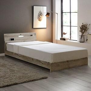 ライト&コンセント付きローベッド<シングル/セミダブル/ダブル>の商品写真