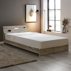 ライト&コンセント付きローベッド<シングル/セミダブル/ダブル>の商品写真