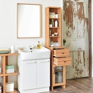 木目調隙間サニタリーチェスト(幅20/25/30cm)の商品写真