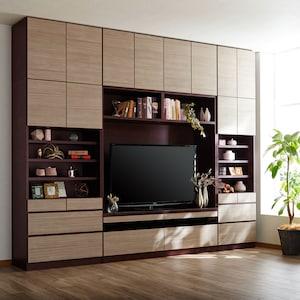 【高さ1cmピッチオーダー】 木目調壁面テレビ台専用上置き <カラー選択はショッピングカート内で行えます>の商品写真