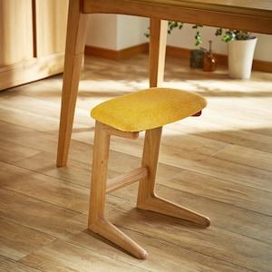 天然木オーク材のファブリックスツール(Duck)の商品写真
