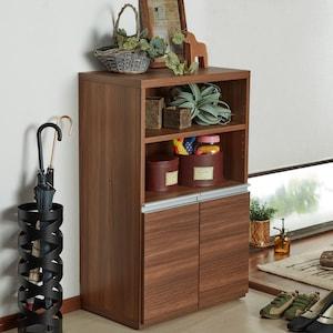 ディスプレイ棚付きロータイプシューズボックスの商品写真