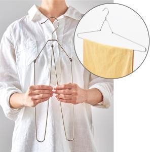 コンパクトに収納できるバスタオル用ステンレス洗濯ハンガーの商品写真