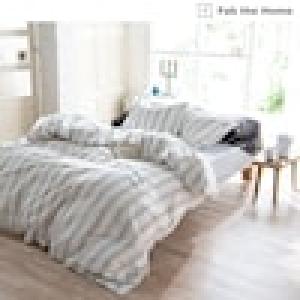 綿素材を使った先染めストライプの布団カバーセット <2点セット>の商品写真