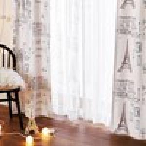 【オーダー】 パリの街モチーフのオーダーレースカーテンの商品写真