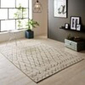 手書きタッチデザインのゴブラン織りラグの商品写真