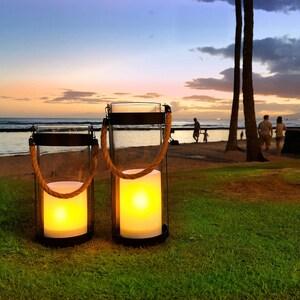 キャンドルのように揺らぐLEDソーラーランタン「Notte」 【明暗センサーにより点灯】の商品写真