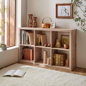 ナチュラルインテリアに馴染むオープンシェルフの商品写真