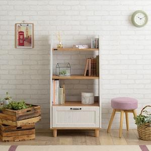 フレンチカントリー調引出し付きシェルフの商品写真