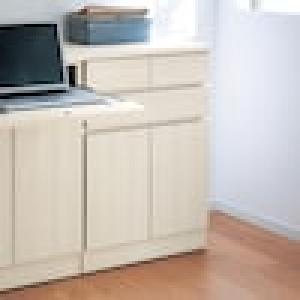 【5月6日までタイムセール】 シンプルデザインのサイドキャビネット[日本製] <奥行45cm>の商品写真