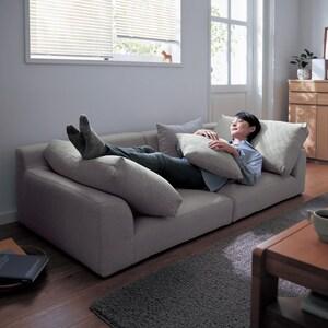 【4月28日までタイムセール】 ゆったり眠れるカバーリングローソファー <2人掛け/2人掛けワイド/3人掛け>の商品写真