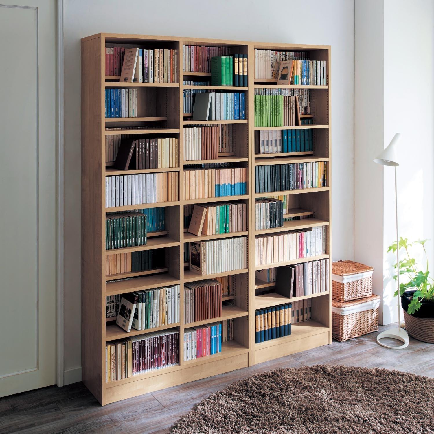 【4月28日までタイムセール】 1cmピッチで可動できるダブル棚板本棚 <幅60/幅90cm>の商品写真