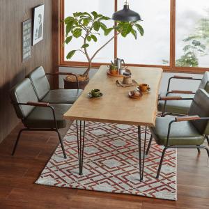 スチールフレームのダイニングソファーの商品写真