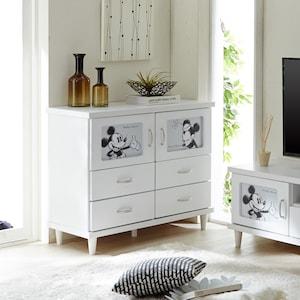 リバーシブル柄のキャビネット「ミッキー&ミニー」の商品写真