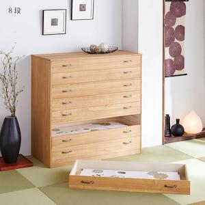 たとう紙が収納できる浮造り仕上げの総桐チェストの商品写真