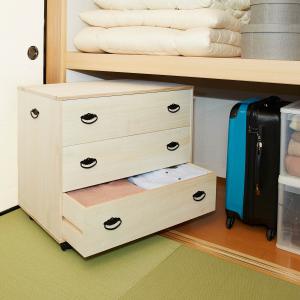 キャスター付き押入れ桐チェストの商品写真