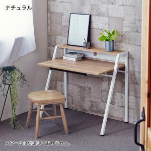 古材風引出し付きワークデスク 【パソコンデスクとしても】の商品写真