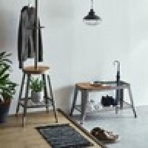 インダストリアル調玄関ベンチ <幅79cm>の商品写真