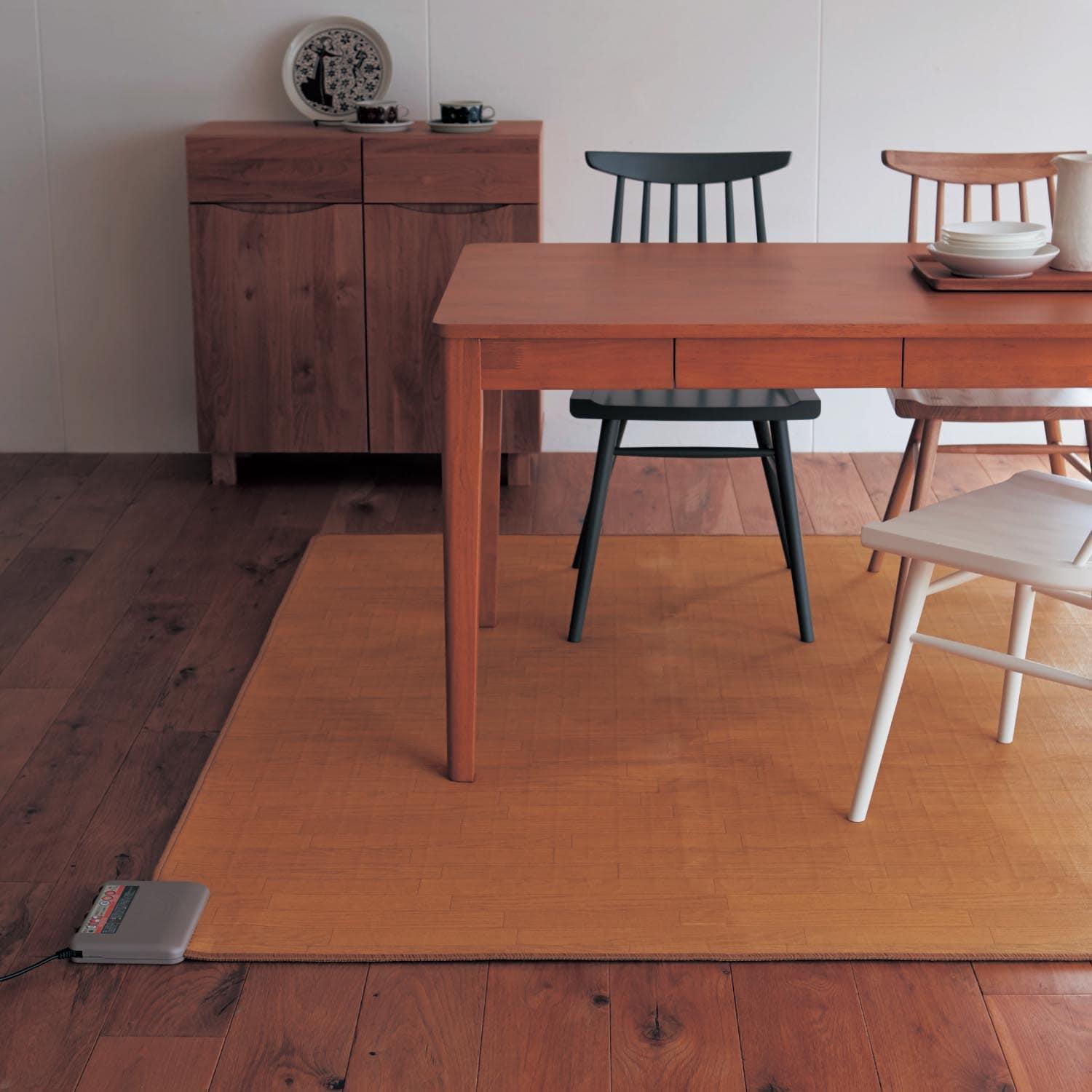 日本製フローリング調の防水加工ホットカーペットの商品写真