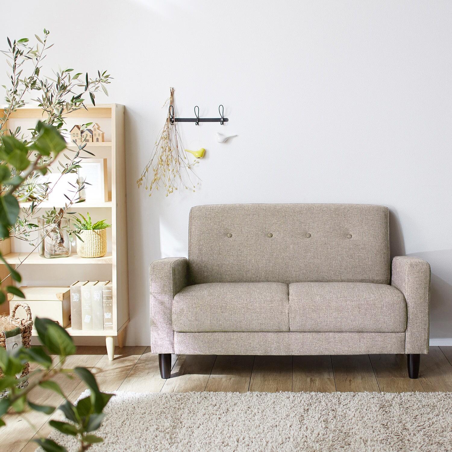 【超特価商品】シンプルソファー <2人掛けコンパクト>の商品写真