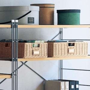 【5月6日までタイムセール】 浅型ラタンバスケット 【選べる8サイズ】の商品写真