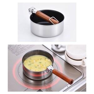 取っ手がコンパクトに折りたためるミルクパン <14cm>【IH対応】の商品写真