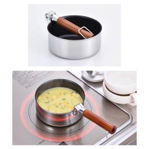 取っ手がコンパクトに折りたためるミルクパン <14cm>【IH対応】の商品写真