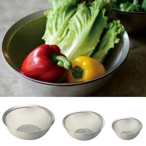 ステンレス丸型ざる <15cm/21cm/27cm>の商品写真