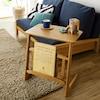 オーク材を贅沢に使用したソファーサイドテーブルの商品写真