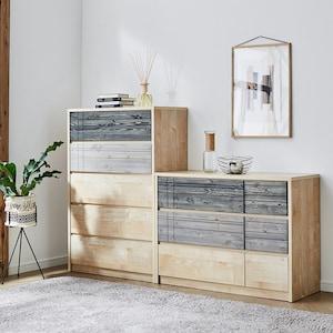 塩系インテリアに馴染む衣類チェストの商品写真