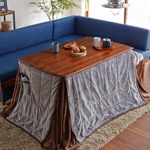 アカシア材のダイニングこたつテーブル&こたつ布団セットの商品写真