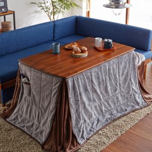 アカシア材のダイニングこたつテーブル&こたつ布団セットの商品写真