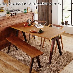 スチール脚風インダストリアルダイニングテーブル <4人用>の商品写真