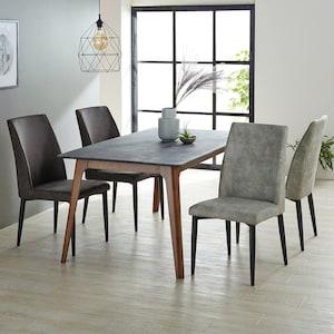 シックモダンなレザー調ダイニングチェア2脚セットの商品写真