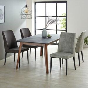 シックモダンなレザー調ダイニングチェア2脚セットの商品写真