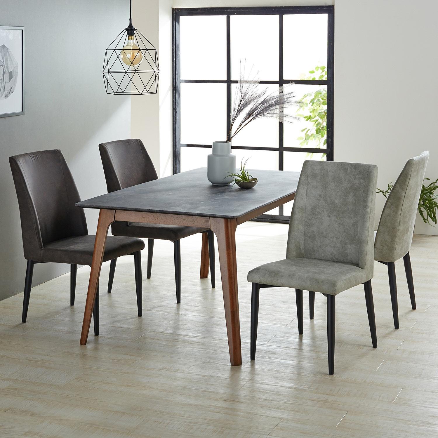 シックモダンなレザー調ダイニングチェア2脚セットの商品写真