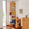デスク付き!たっぷり収納突っ張り本棚 【パソコンデスクとしても】の商品写真