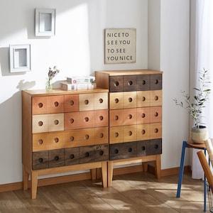 天然木のヴィンテージ調チェストの商品写真