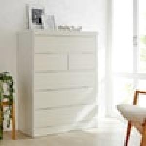 [日本製]ホワイト木目の衣類チェストの商品写真