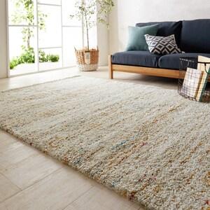 ニュアンスカラーのシャギーラグの商品写真