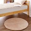 ラビットファータッチのマイクロファイバー円形ラグの商品写真