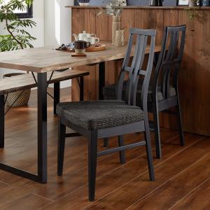 天然木のハイバックダイニングチェア2脚セットの商品写真