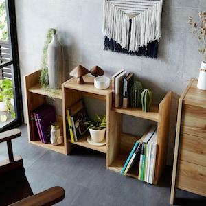 塩系インテリアに馴染む縦横置けるフリーラックの商品写真