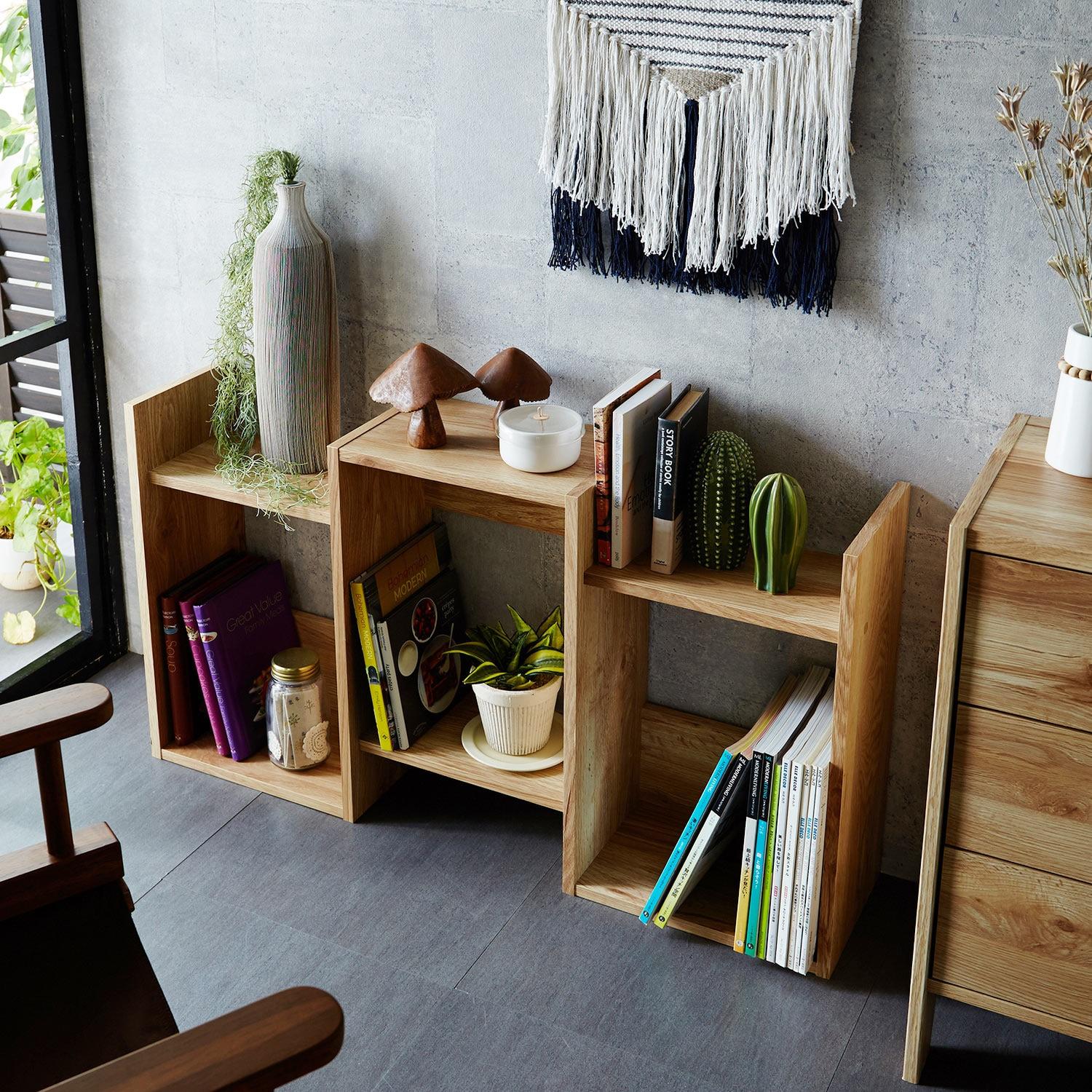 塩系インテリアに馴染む縦横置けるフリーラックの商品写真