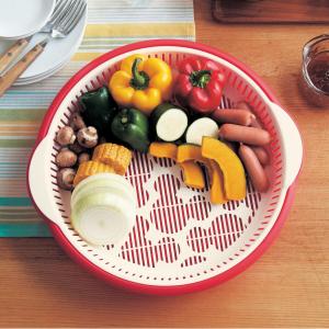 水切りもできるたっぷりパーティ皿「ミッキーモチーフ」の商品写真