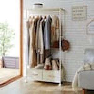 引出し付きハンガーラック <幅75cm>の商品写真