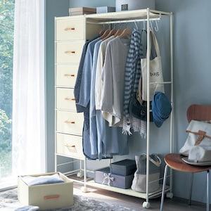 多段チェスト付きハンガーラック <幅80/幅105cm>の商品写真