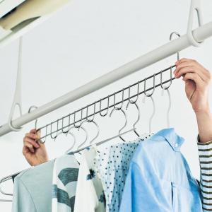 【まとめ買いでお得】 乾きやすくて一気に取り込める。燕三条のステンレス製10連ハンガー掛けの商品写真
