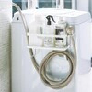 ホースホルダー付き洗濯機横マグネットラックの商品写真